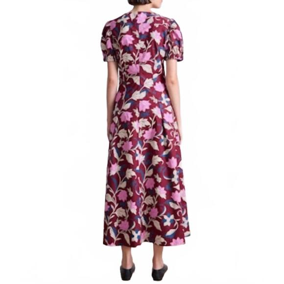 NEW APIECE APART dia maxi dress in essa floral merlot - Picture 4 of 5